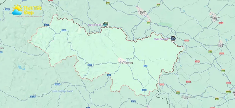 địa phận tỉnh Cao Bằng