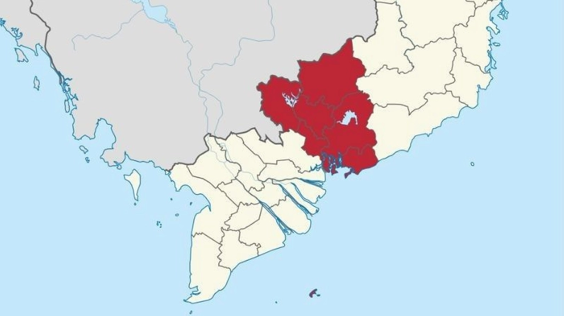 Từ năm 2025 đến nay, miền Đông Nam Bộ có ba tỉnh thành gồm: Thành phố Hồ Chí Minh, và 2 tỉnh Tây Ninh và Đồng Nai