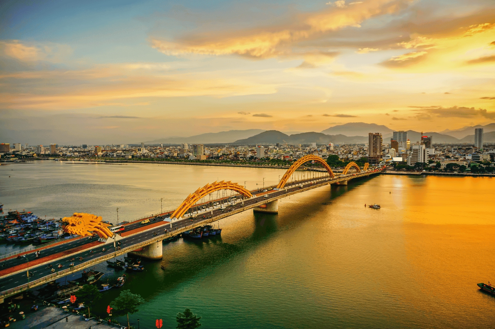 Cầu Rồng Đà Nẵng về đêm