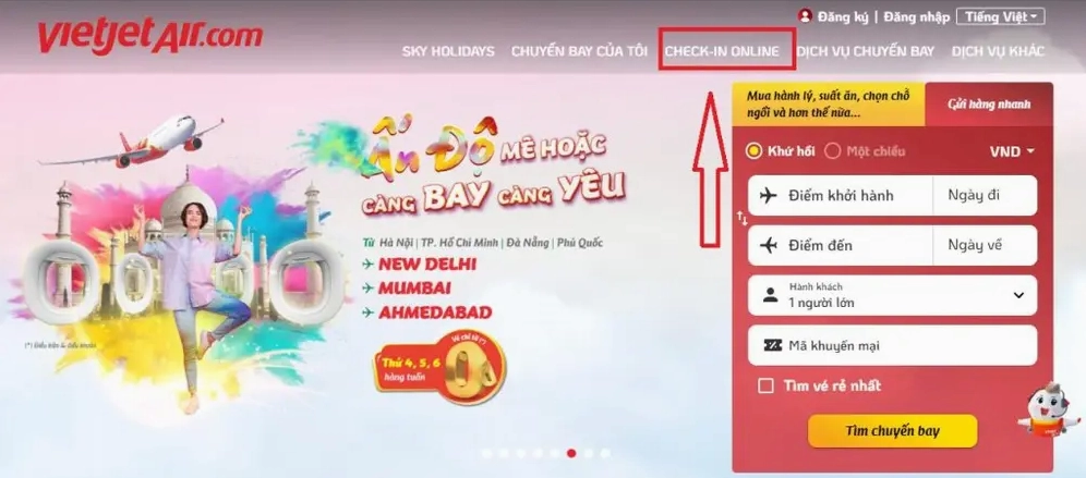 Check in online VietJet