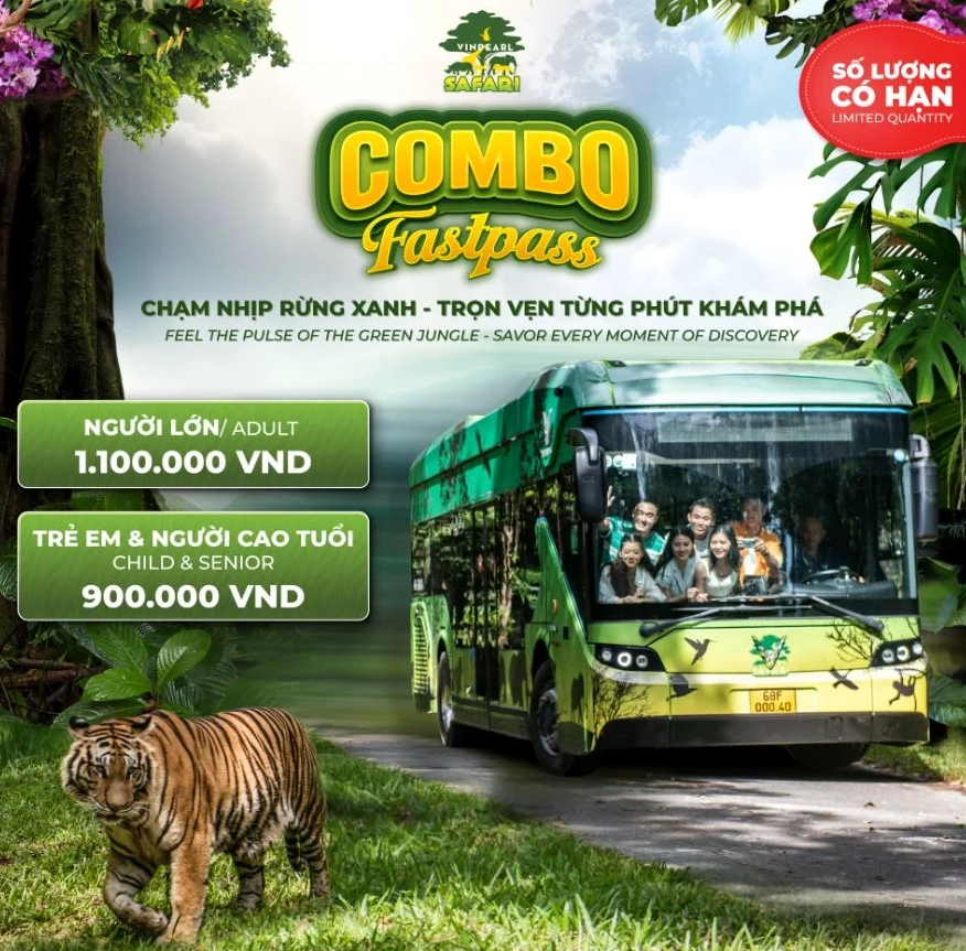 Fastpass combo Vinpearl Safari Phú Quốc