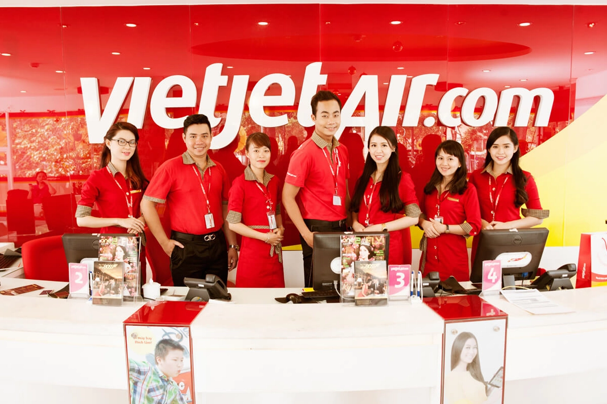 Hình ảnh trung tâm hỗ trợ khách hàng Vietjet Air