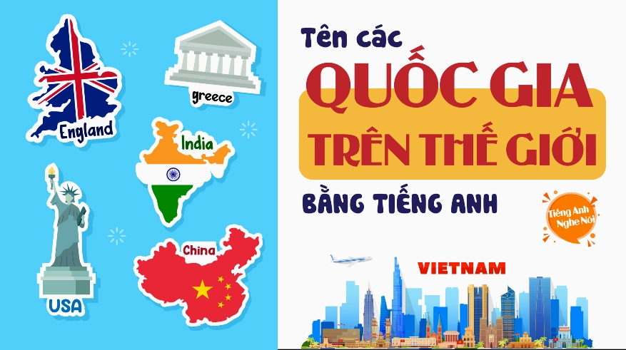 Tên gọi các nước trên thế giới bằng tiếng Anh
