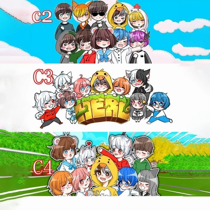 Ảnh chibi Hero Team gần gũi