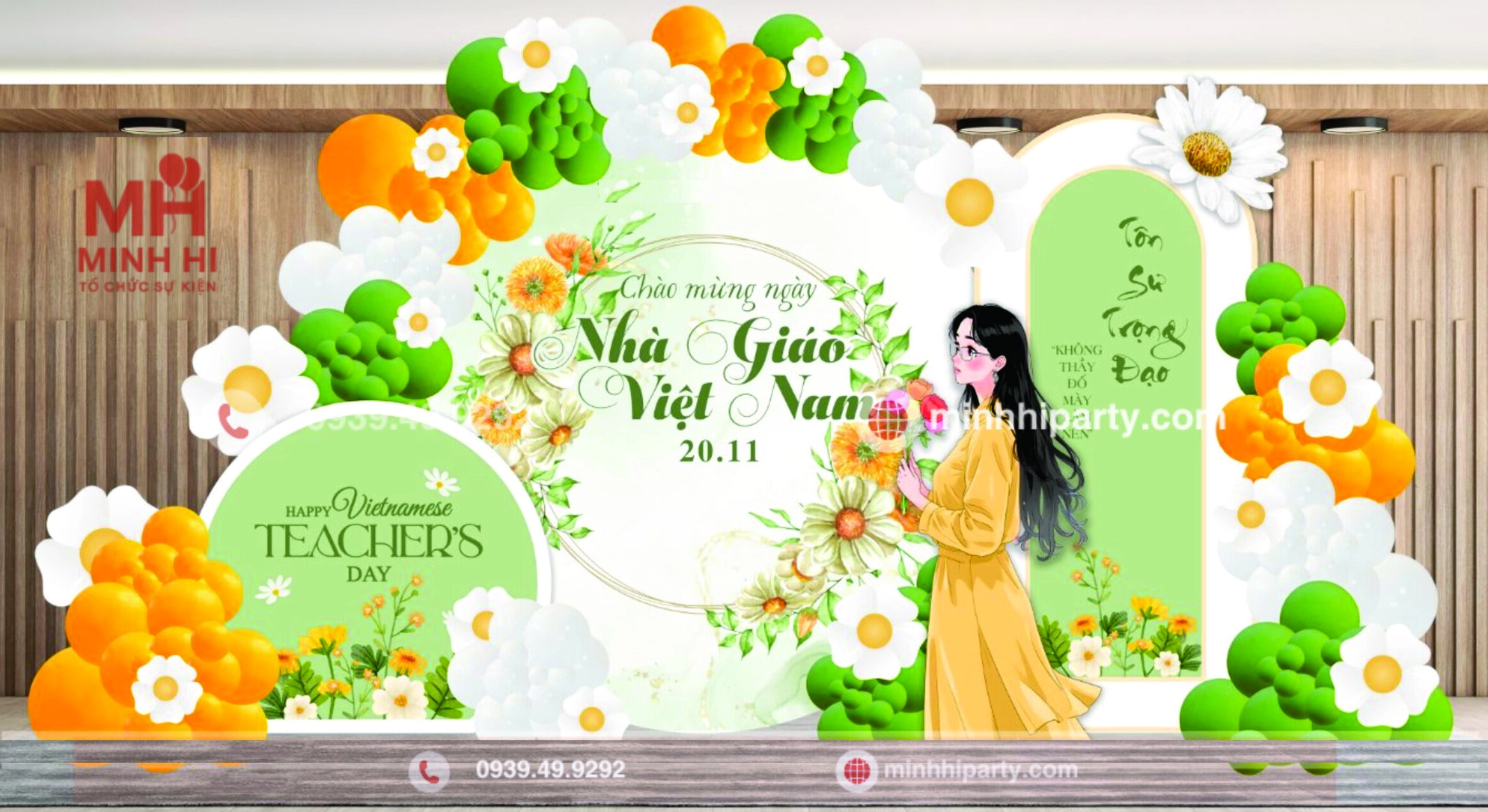 Backdrop 20/11 độc đáo