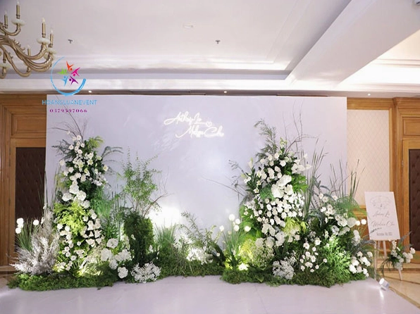Backdrop đám cưới sang trọng