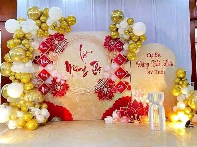 Backdrop mừng thọ