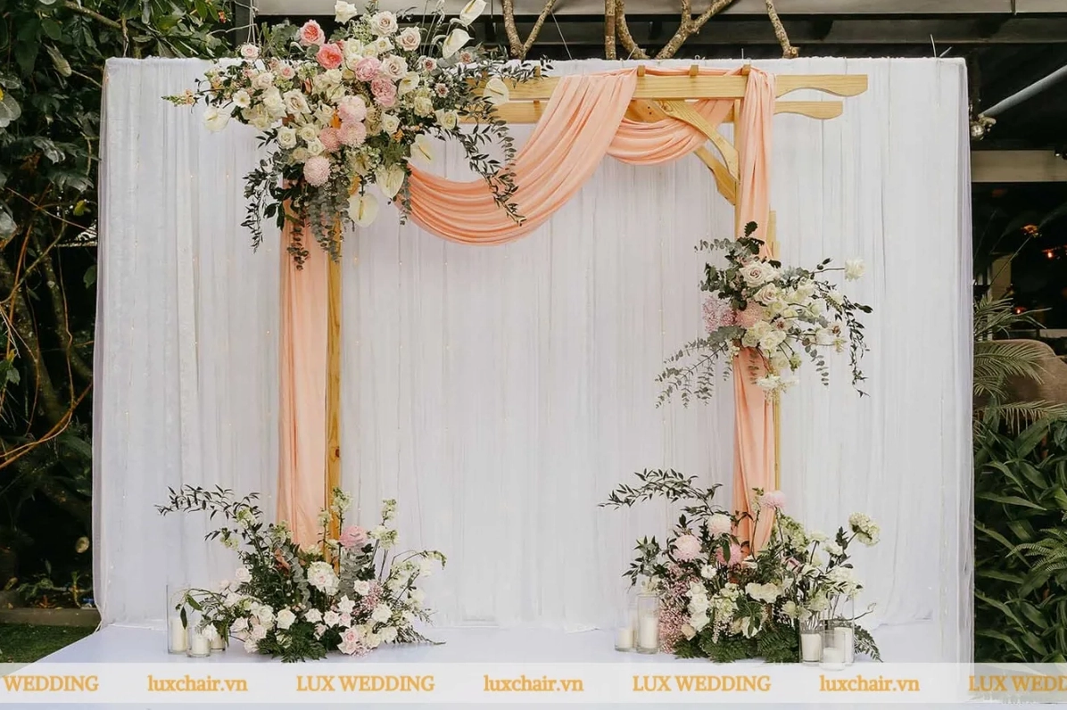 Backdrop rèm vải voan