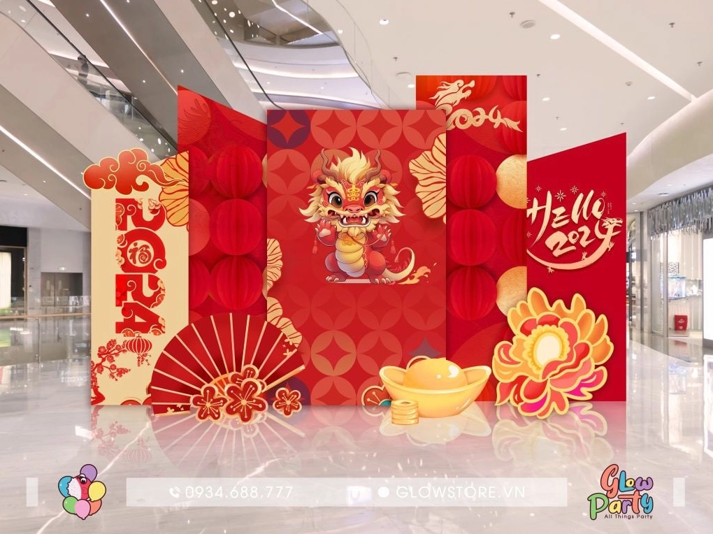 Backdrop Tết 4m x 2.5m