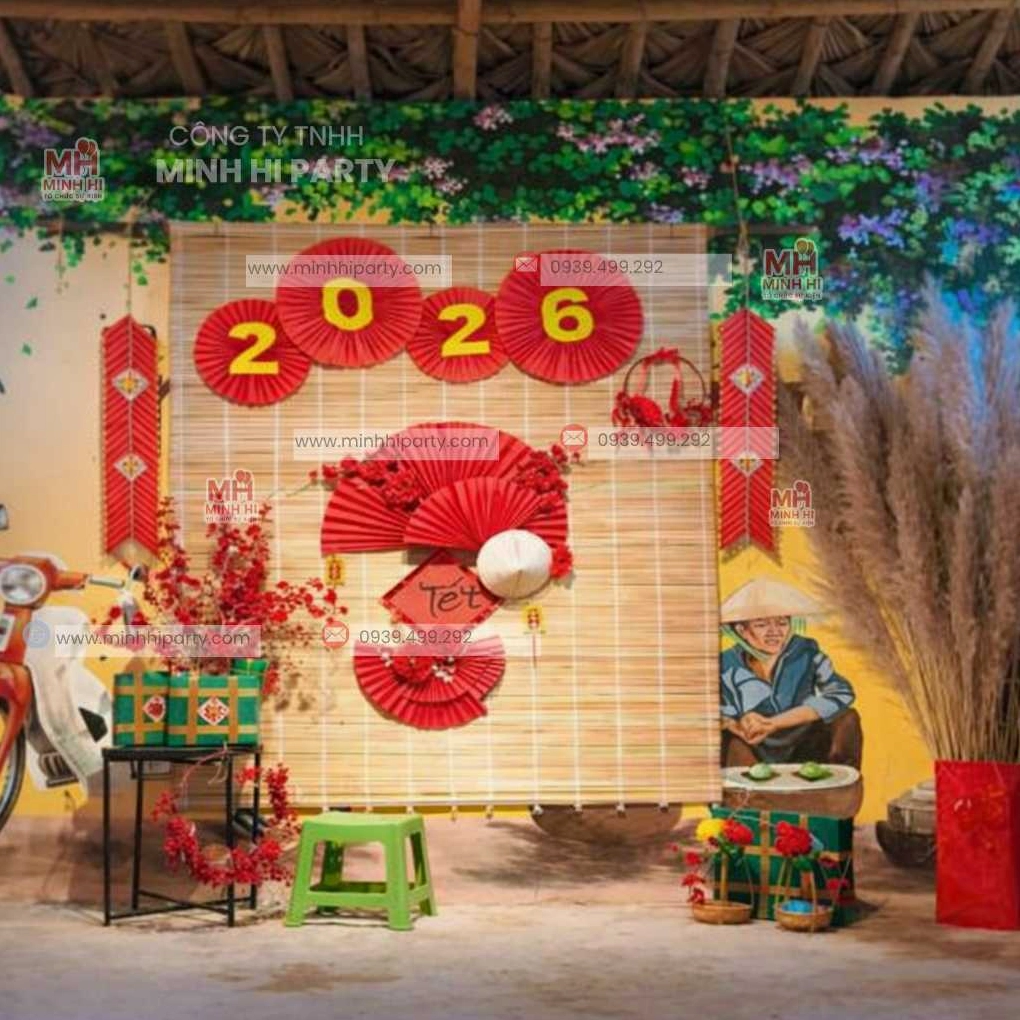 Background Tết 2026 phong cách xưa