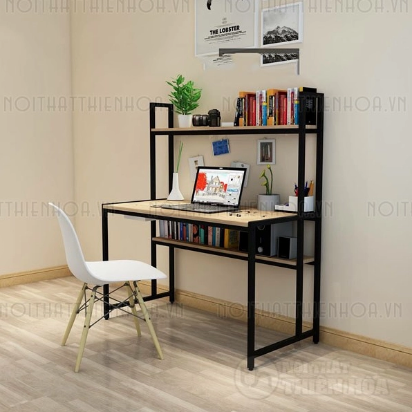Bàn làm việc kết hợp kệ sách