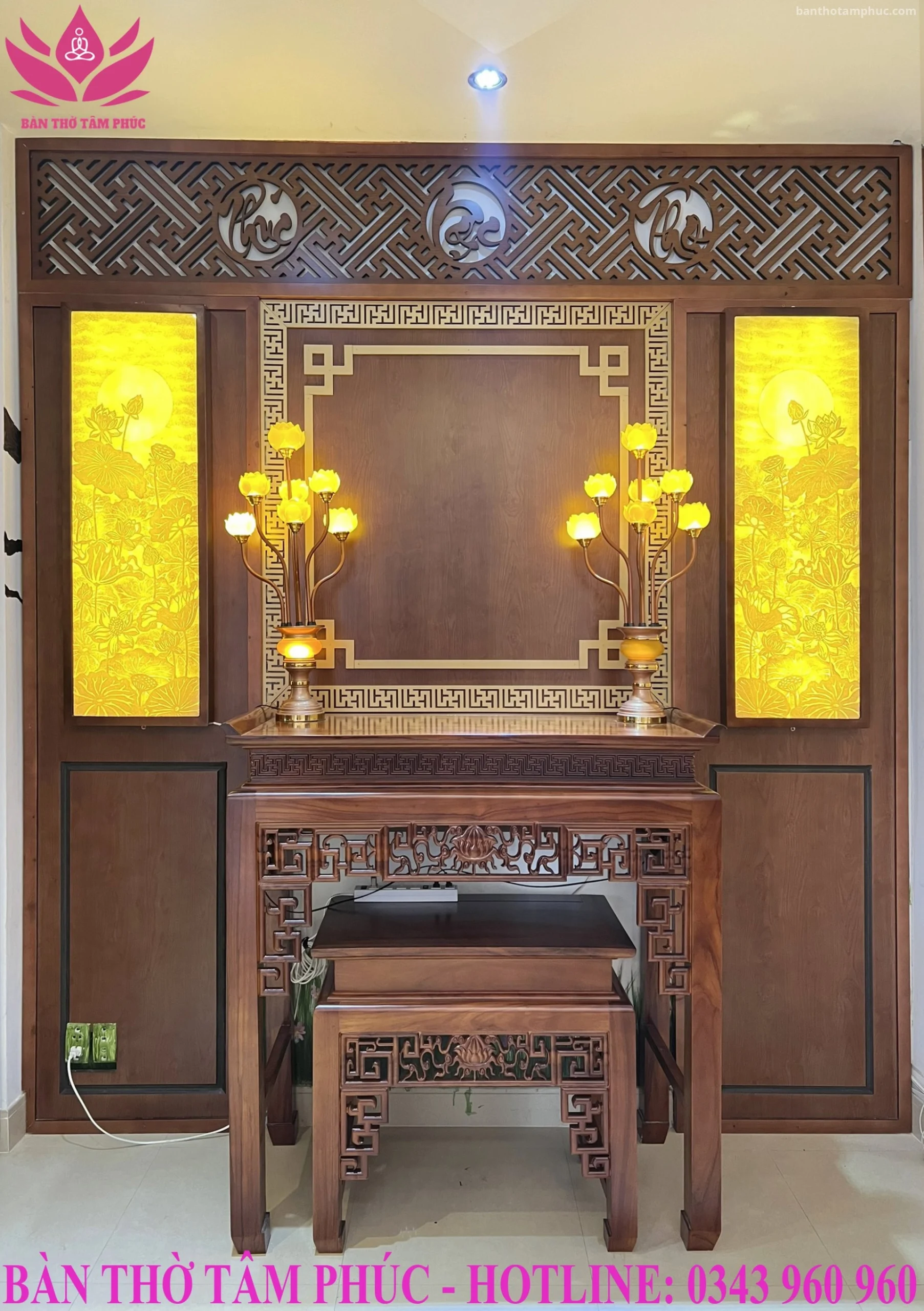 Bàn thờ gia tiên đẹp trang trọng