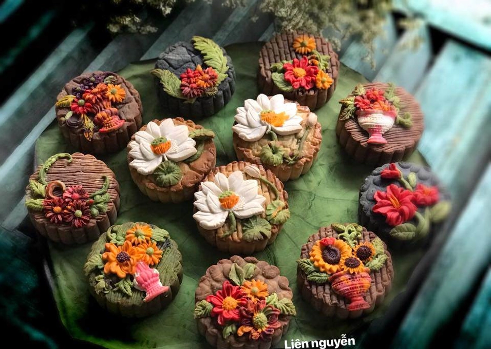Bánh trung thu tự làm đẹp mắt