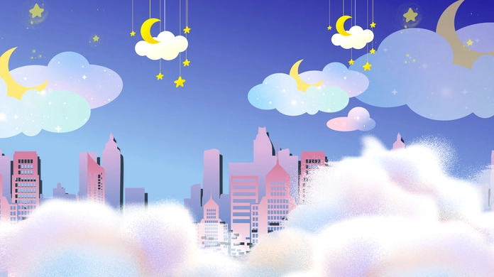 Bầu trời với mây hình dải lụa
