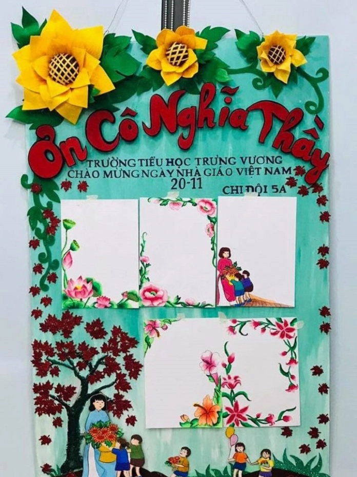 Bộ mẫu trang trí báo tường 20/11