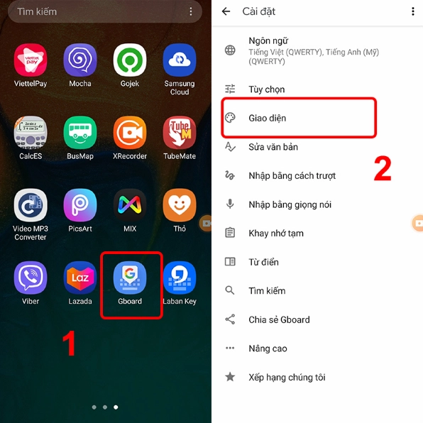 Cách đổi hình nền bàn phím Samsung