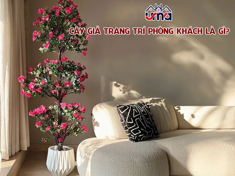 Cây giả trang trí phòng khách