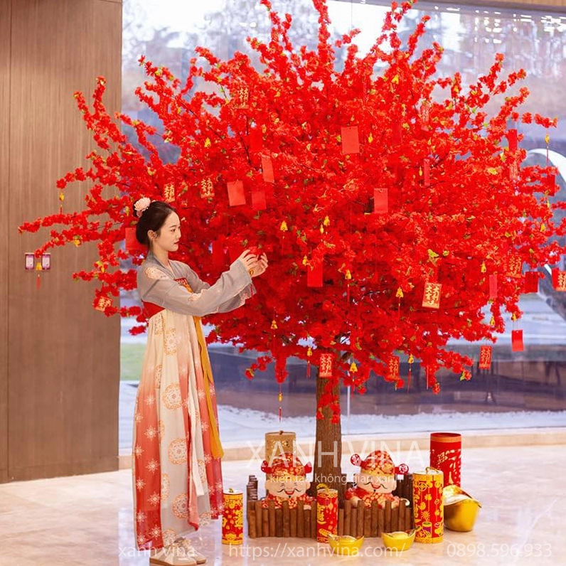 Cây lì xì giả trang trí Tết