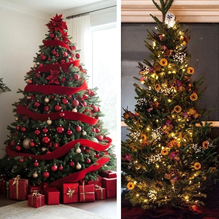 Cây thông Noel màu đỏ