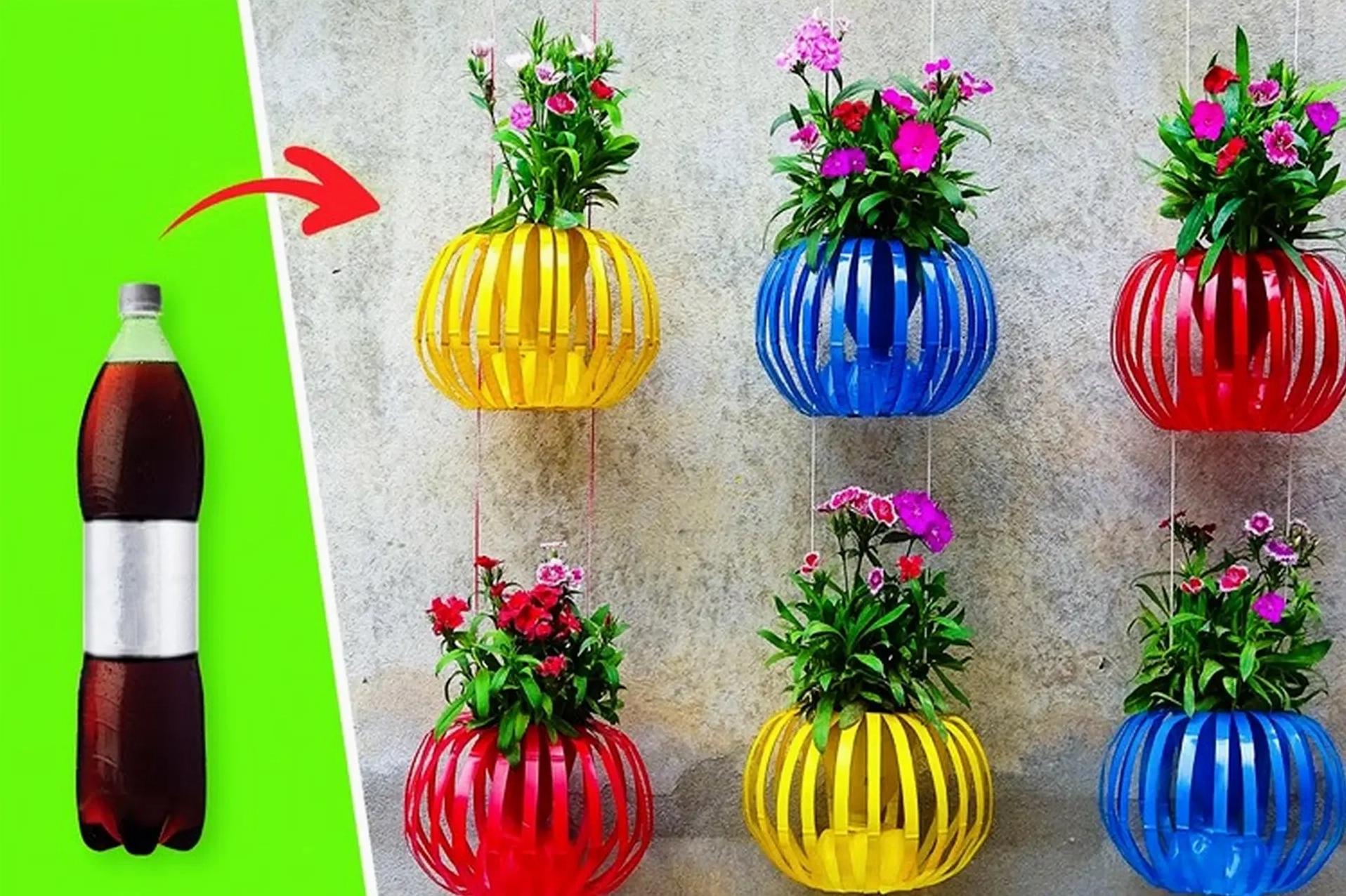 Chai nhựa được tái chế thành đồ dùng trang trí nhà cửa
