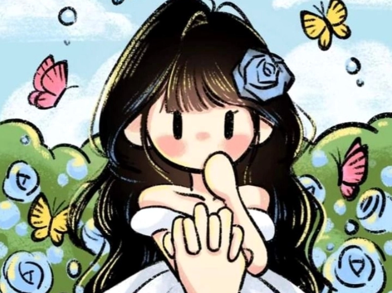Cô gái anime dễ thương trong bộ đồng phục