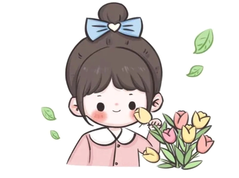 Cô gái chibi cầm ô dễ thương