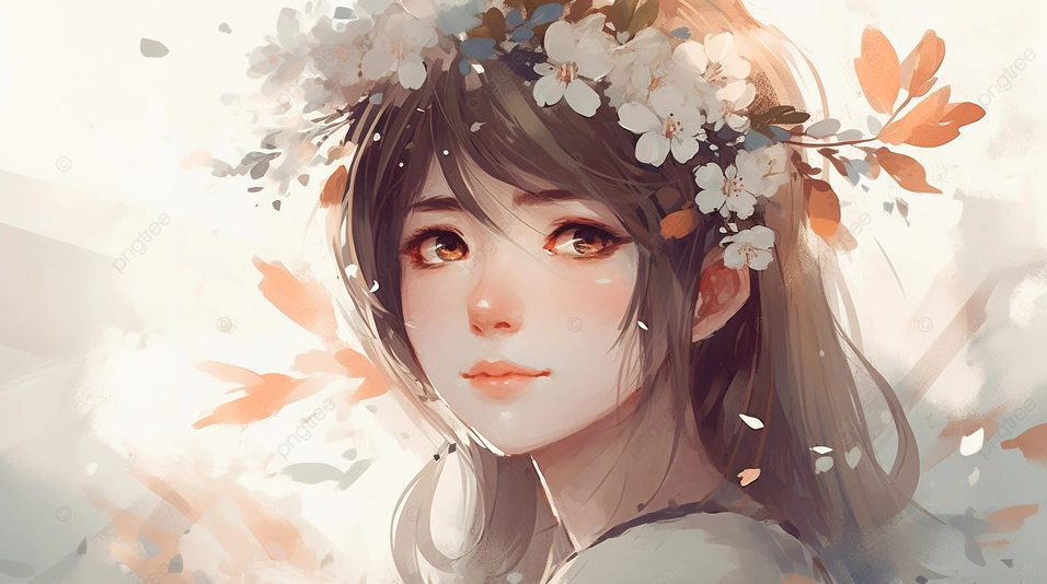 Cô gái đội vương miện hoa