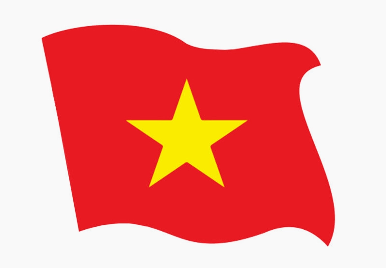 Cờ Việt Nam trên nền trắng