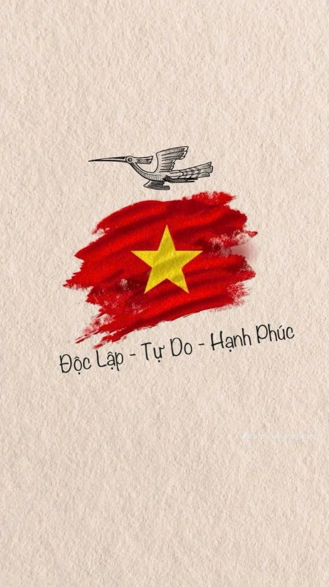 Cờ Việt Nam trên nền trừu tượng