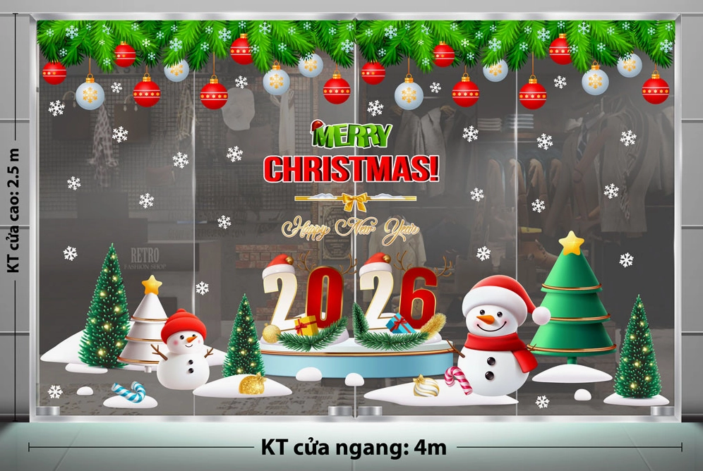 Combo trang trí Noel văn phòng
