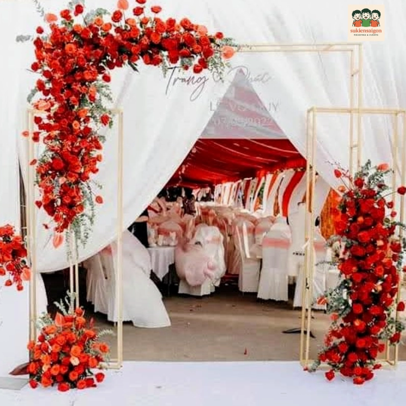Cổng hoa cưới đẹp