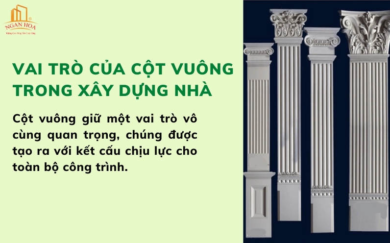 Cột nhà vuông trong xây dựng