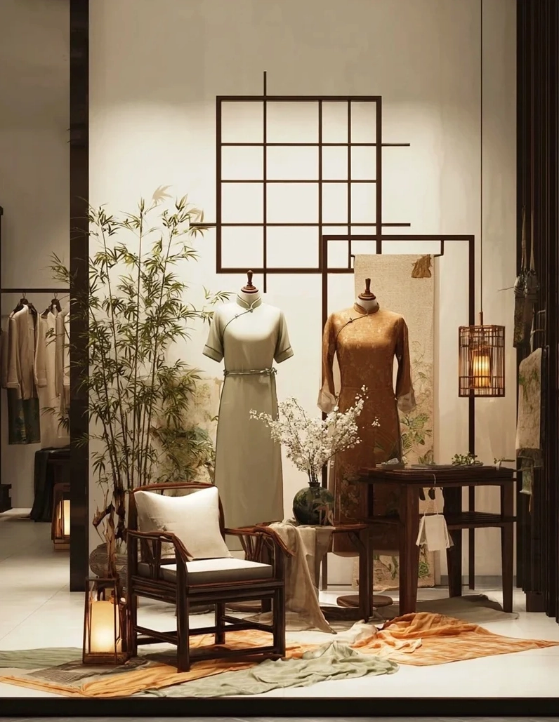 Cửa sổ trưng bày sản phẩm thời trang cao cấp