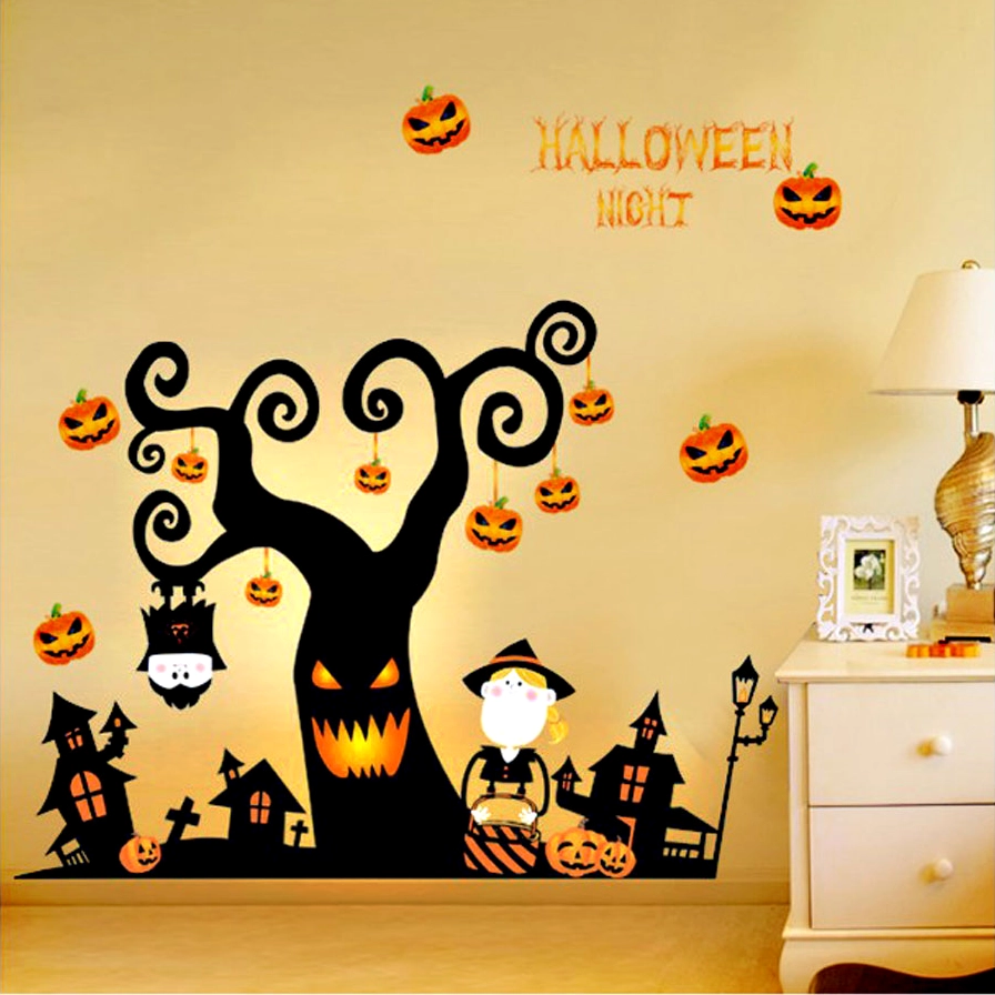Decal Halloween cho cửa kính