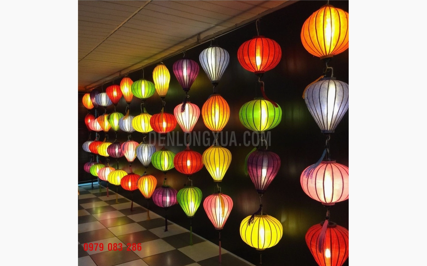 Đèn lồng vải lụa trang trí