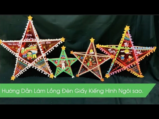 Đèn ông sao lung linh trong không gian ngoài trời