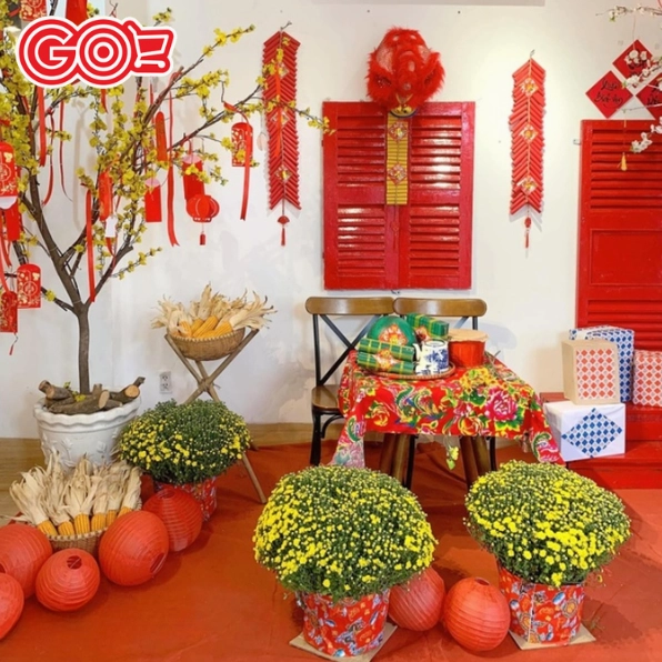Góc trang trí Tết với các vật phẩm ý nghĩa