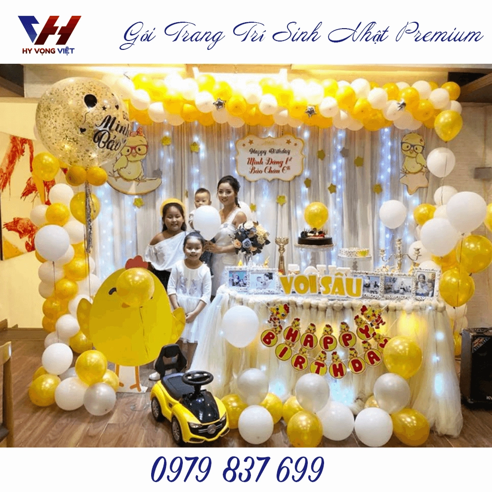 Gói trang trí sinh nhật premium