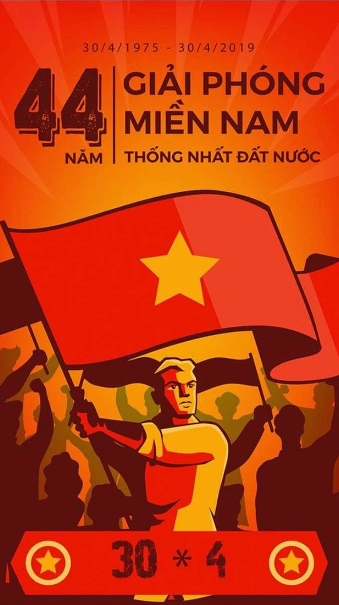 Hình nền 30/4 với dòng chữ ý nghĩa