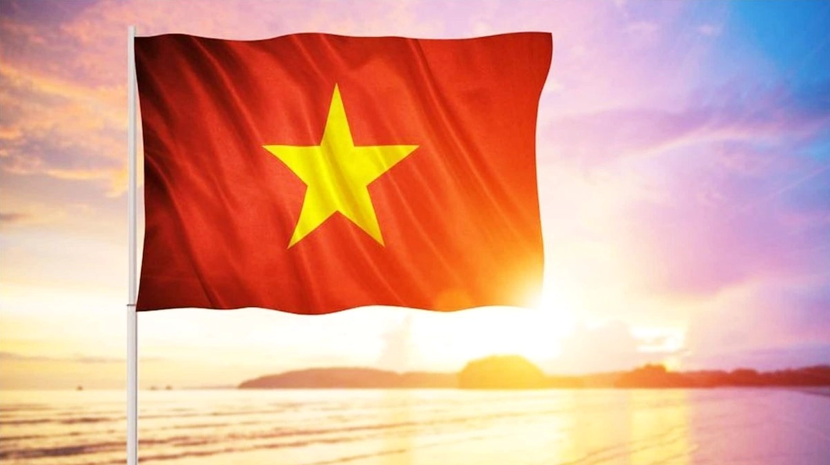 Hình nền 30/4 với lá cờ đỏ sao vàng