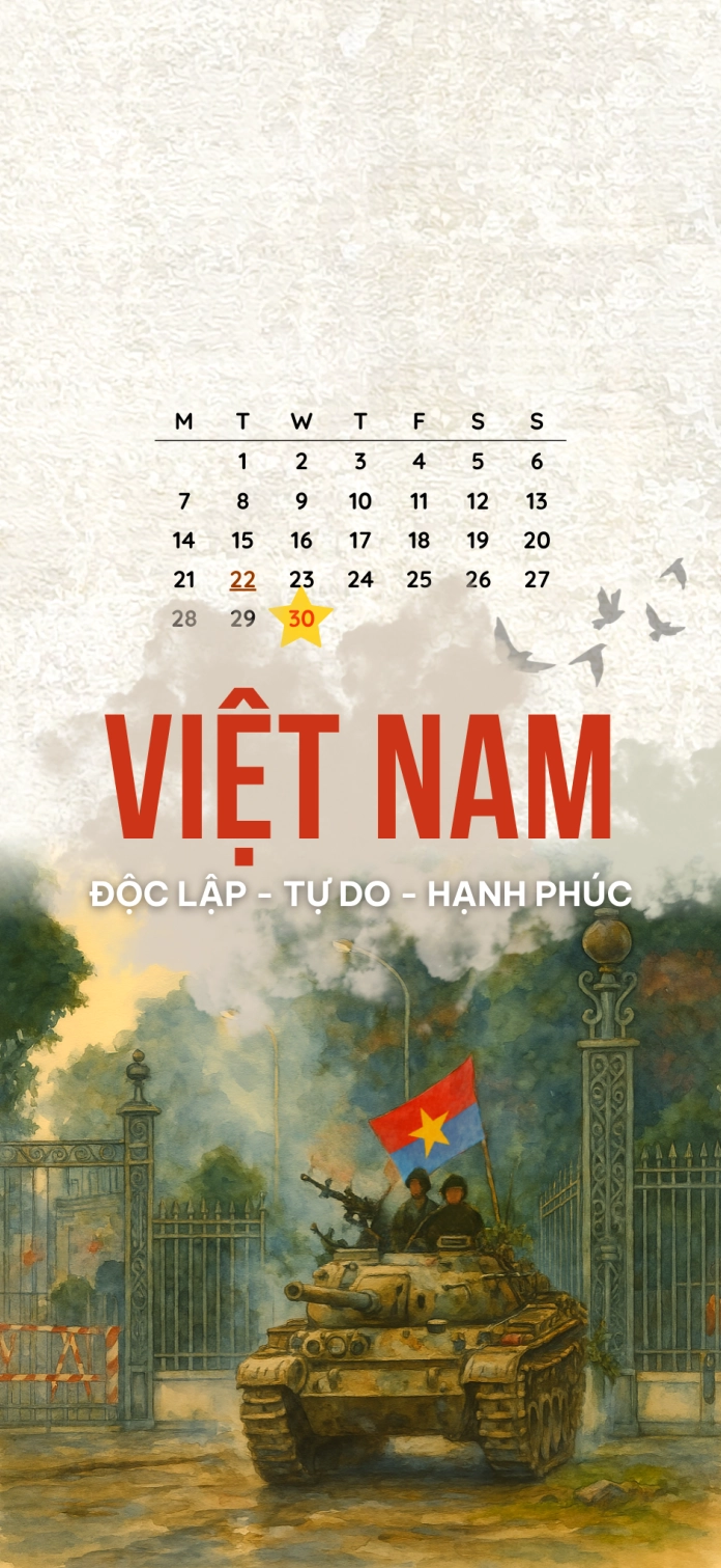 Hình nền 30/4 ý nghĩa lịch sử