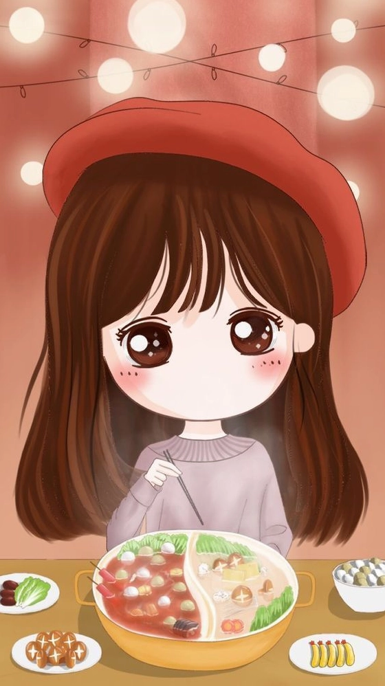 Hình nền Chibi lãng mạn
