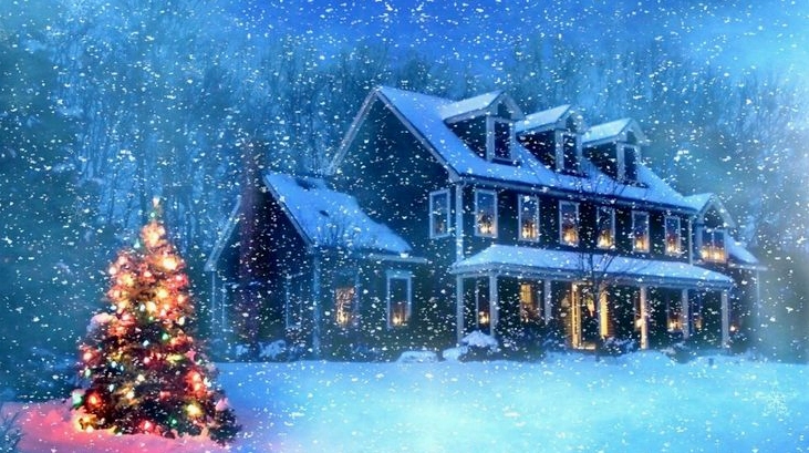 Hình nền Giáng Sinh điện thoại với ông già Noel và quà tặng