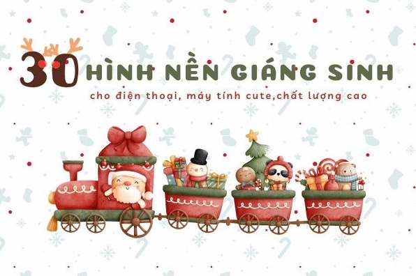 Hình nền Giáng Sinh với ông già Noel và xe tuần lộc