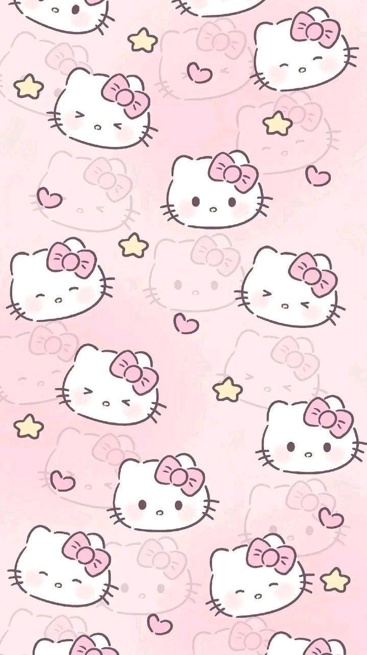 Hình nền Hello Kitty phong cách vẽ tay