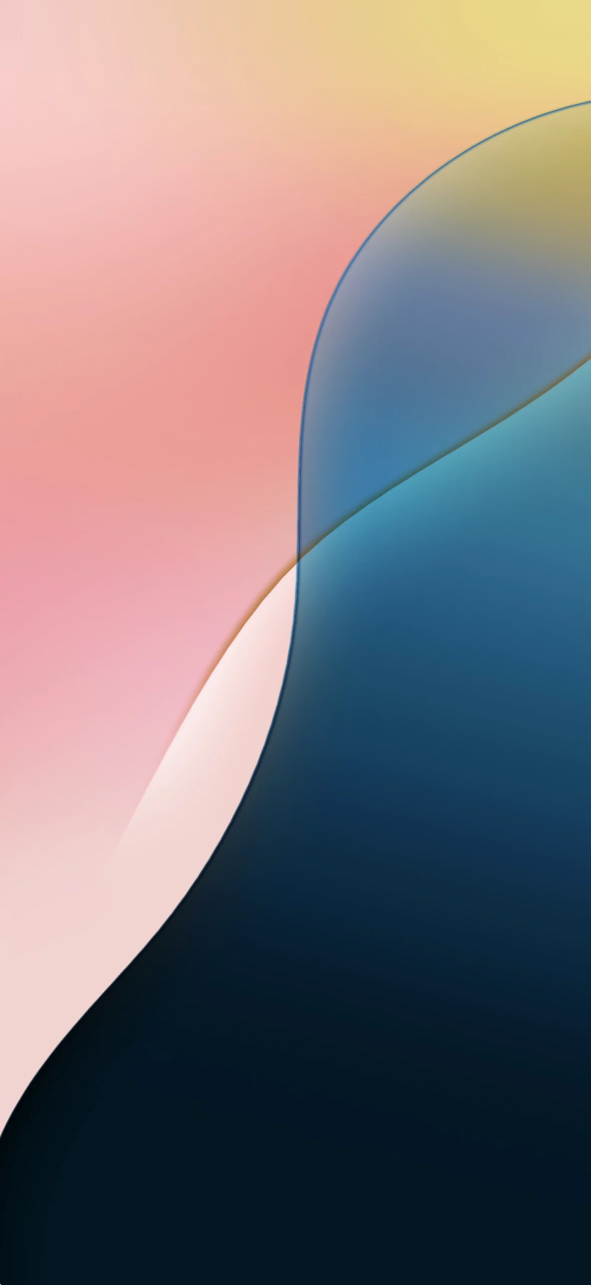 Hình nền iPhone iOS 18 màu xanh hồng