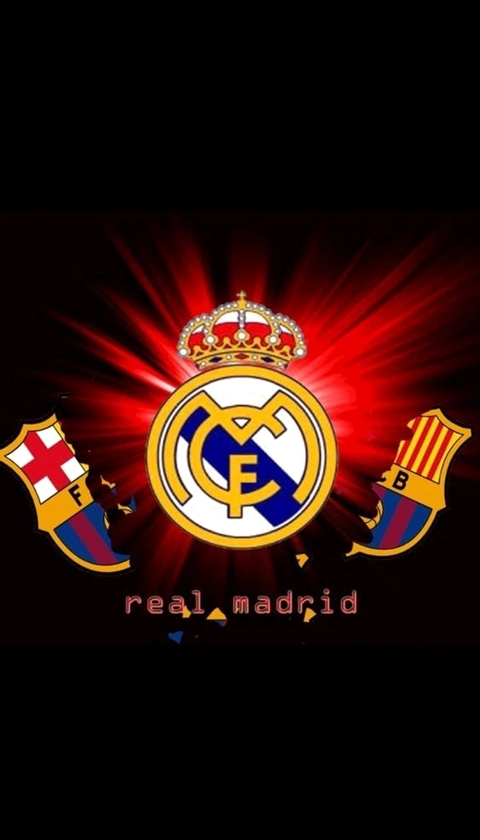 Hình nền logo Real Madrid phiên bản tối giản