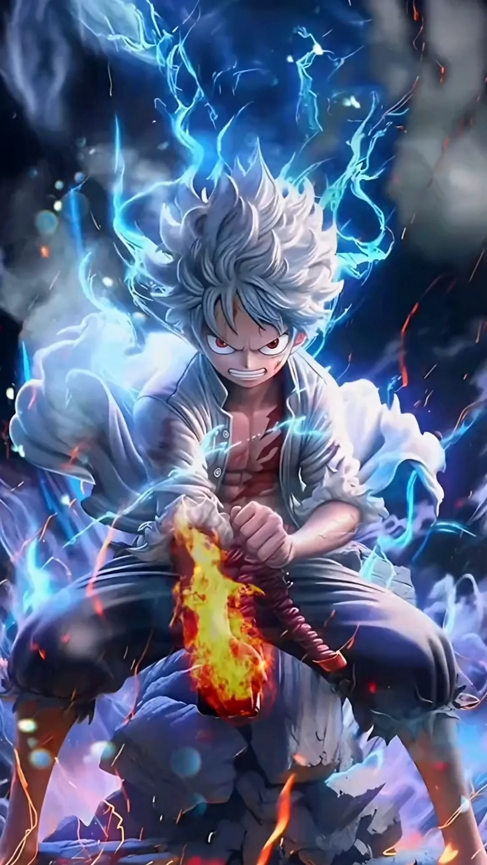 Hình nền Luffy Gear 5 chibi