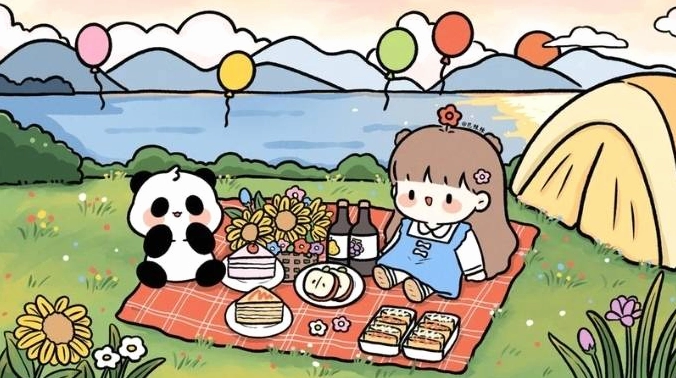 Hình nền máy tính hoạt hình dễ thương