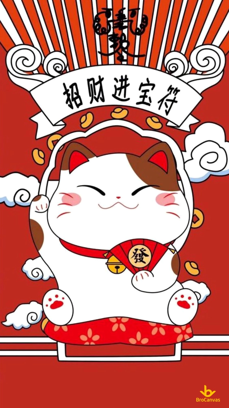 Hình nền Mèo Thần Tài dễ thương